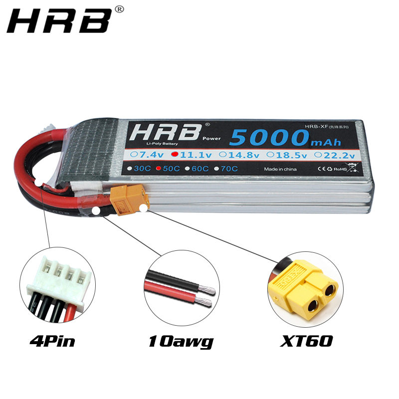 HRB リチウム電池 4S 14.8V 5000mAh 60 - 4S Lipo Battery 14.8V 6000Mah のレビューと価格